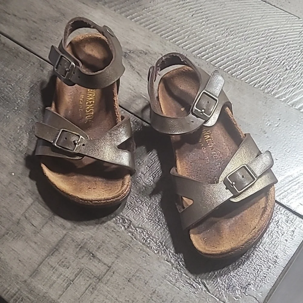 Birkenstock Brown Rio Kid Sandals Size 27 Or 9-9.5 Toddler